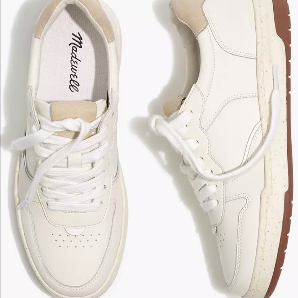 Madewell Court Sneakers (White Leather)